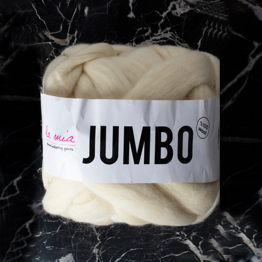 La Mia  Jumbo Merino Wool, Cream - J12