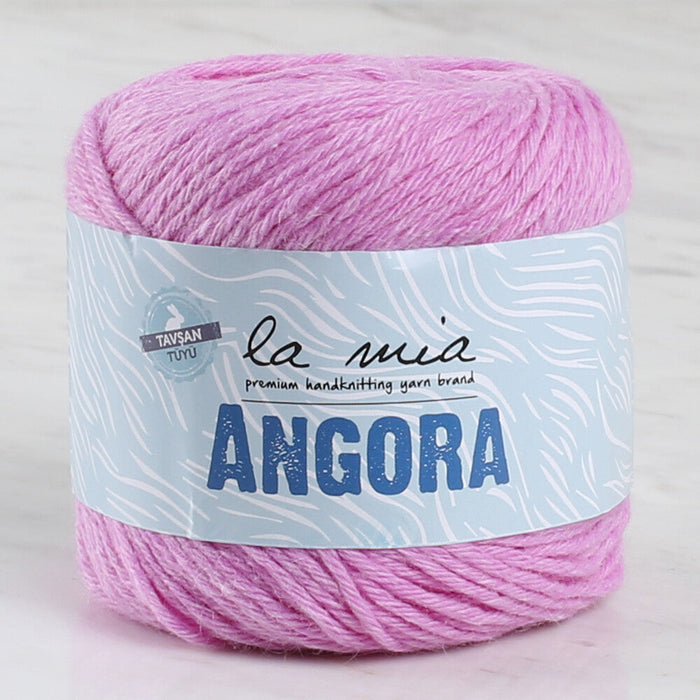 La Mia Angora 50gr Hand Knitting Yarn, Pink - L107