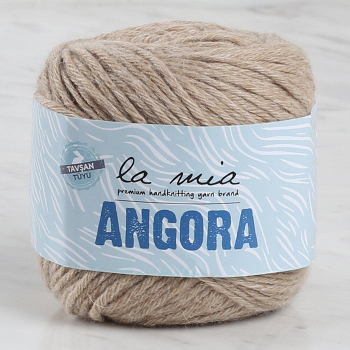 La Mia Angora 50gr Hand Knitting Yarn, Light Brown - L098