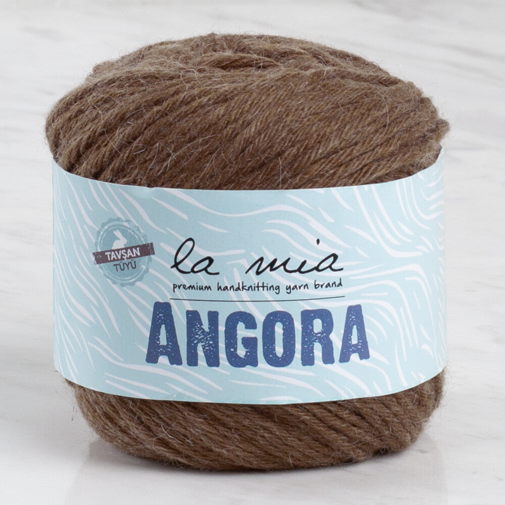 La Mia Angora 50gr Hand Knitting Yarn, Brown - L133