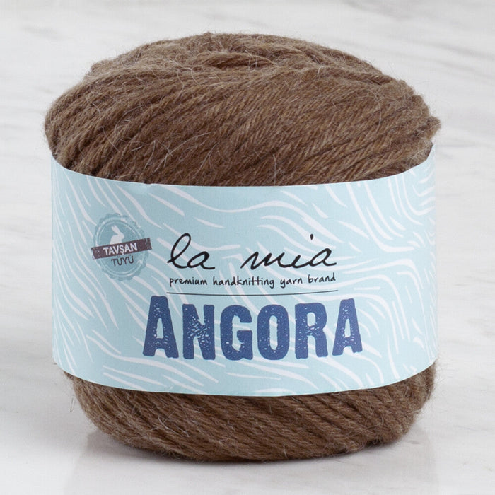 La Mia Angora 50gr Hand Knitting Yarn, Brown - L133