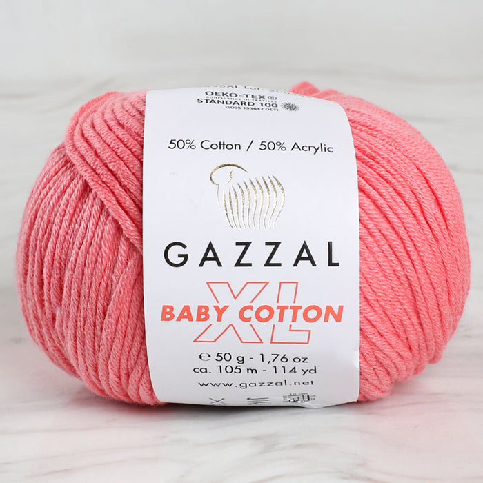Gazzal Baby Cotton XL Baby Yarn, Pink - 3435XL