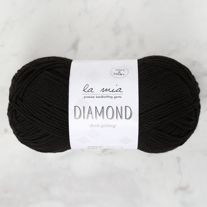 La Mia Diamond Yarn, Black - L006
