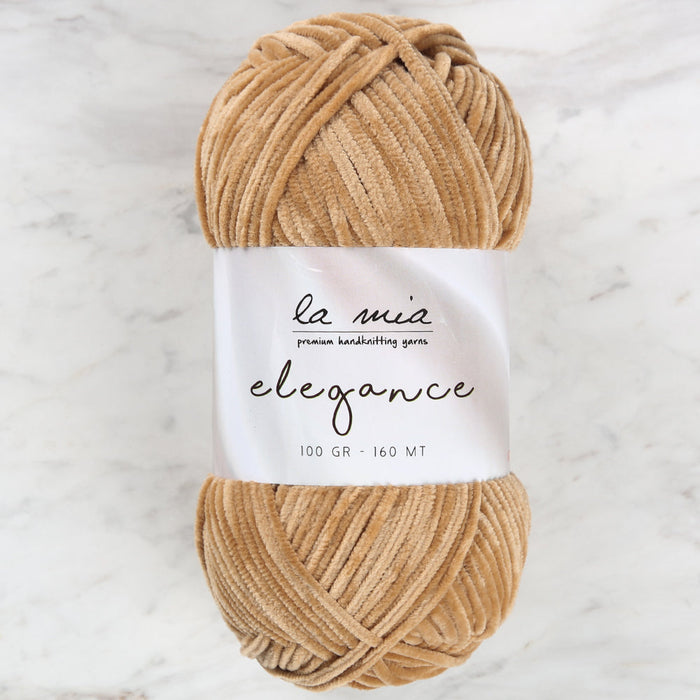La Mia Elegance Fine Velvet Hand Knitting Yarn,Beige - L922