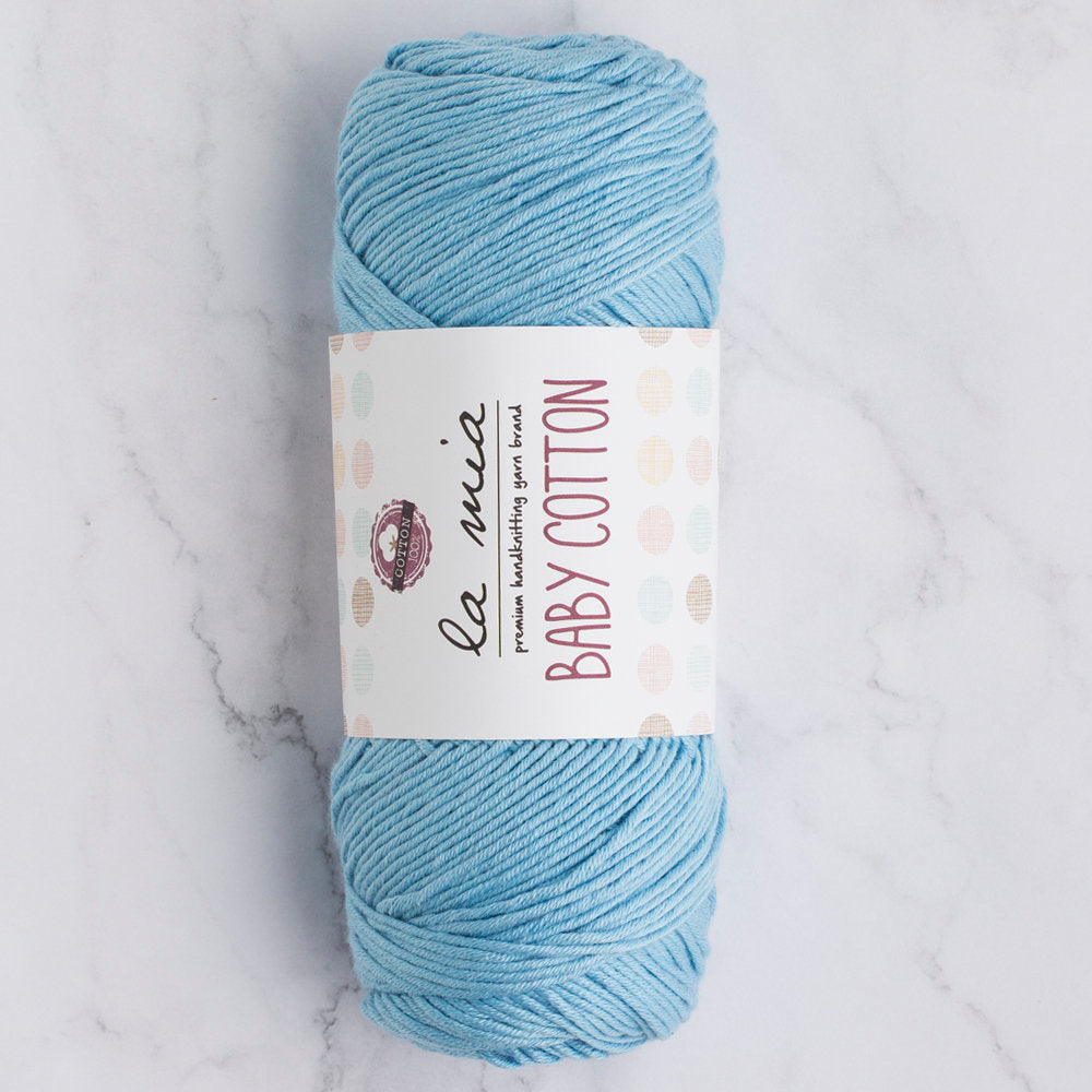 La Mia Baby Cotton Yarn, Blue - L041