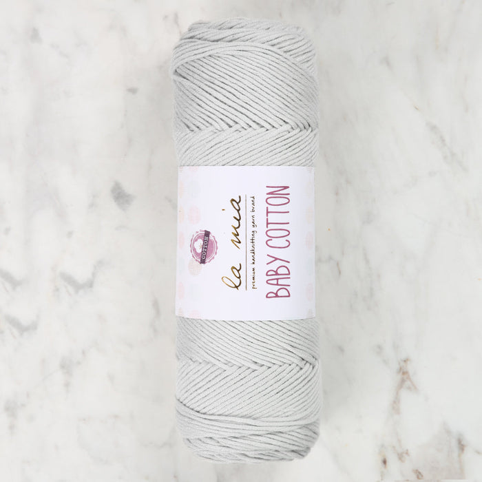 La Mia Baby Cotton Yarn, Light Grey - L047