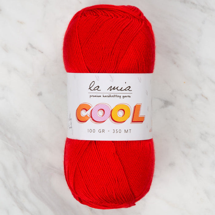 La Mia Cool Hand Knitting Yarn ,Red L004