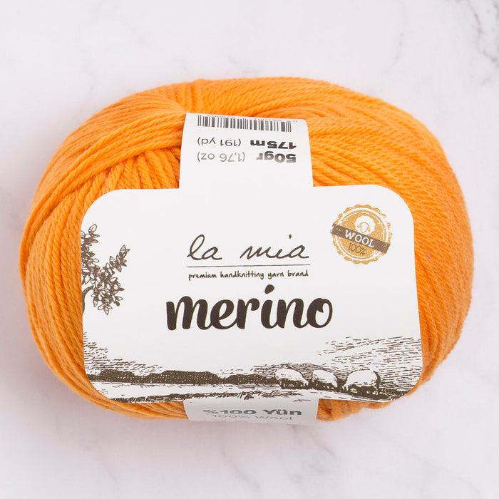 La Mia Merino Yarn, Orange - L139