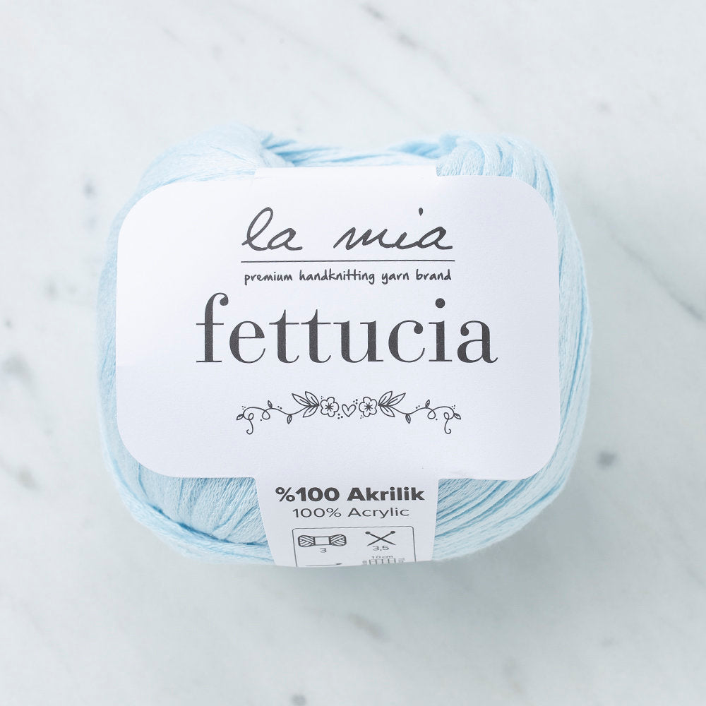 La Mia Fettucia Yarn, Baby Blue - L069