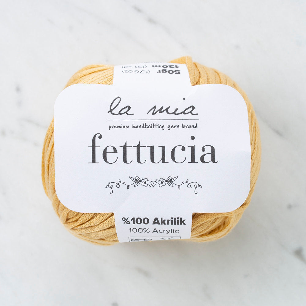 La Mia Fettucia  Yarn, Dark Beige - L097