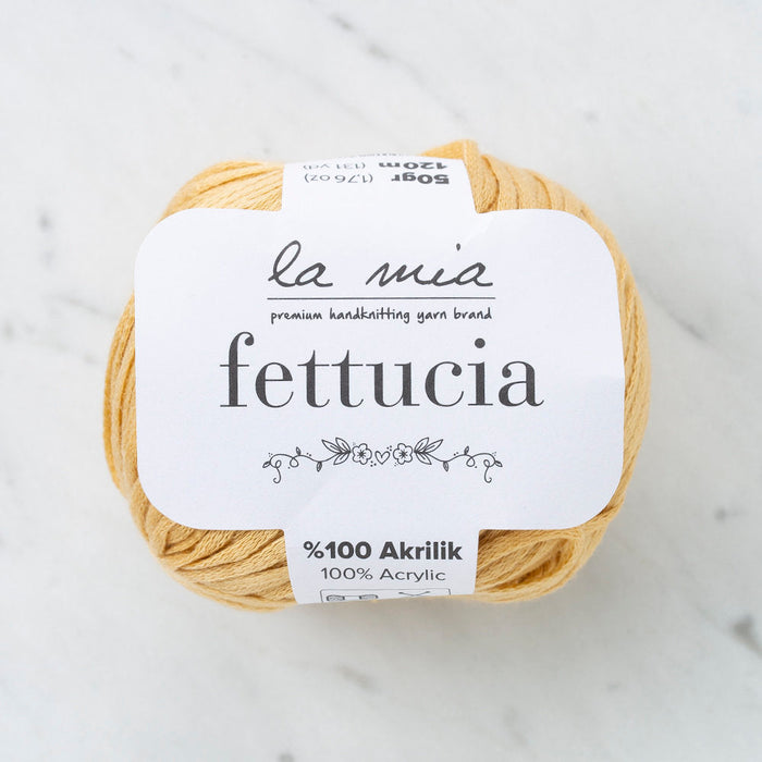 La Mia Fettucia  Yarn, Dark Beige - L097