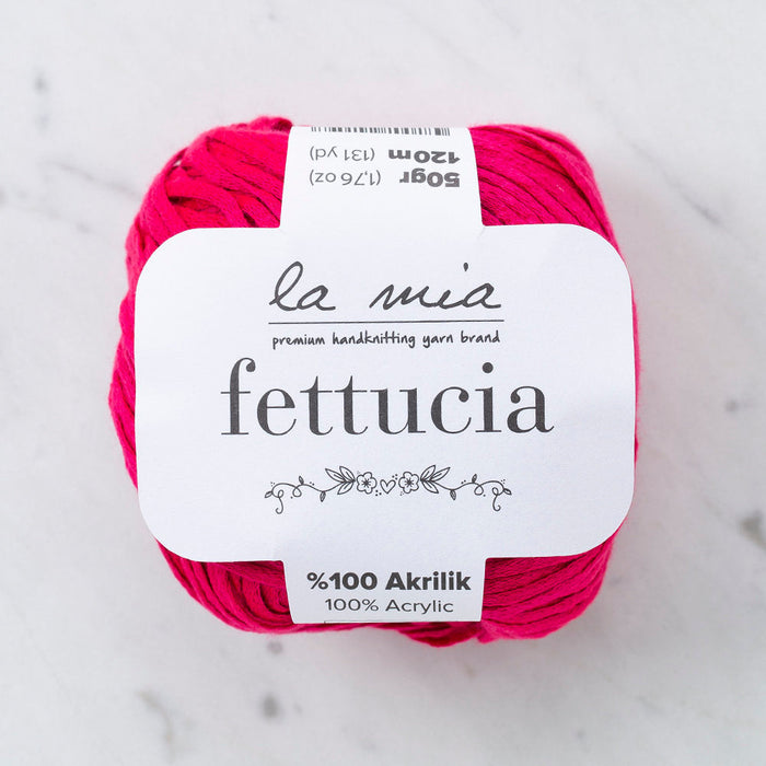 La Mia Fettucia  Yarn, Fuchsia - L058