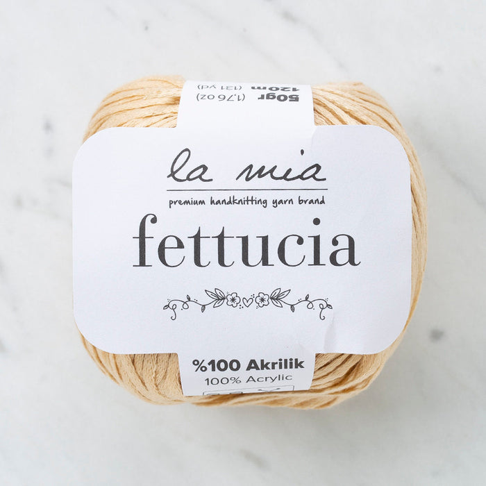 La Mia Fettucia  Yarn, Beige - L120