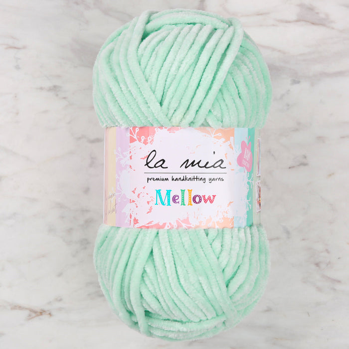 La Mia Mellow Chenille Yarn, Light Green - 903