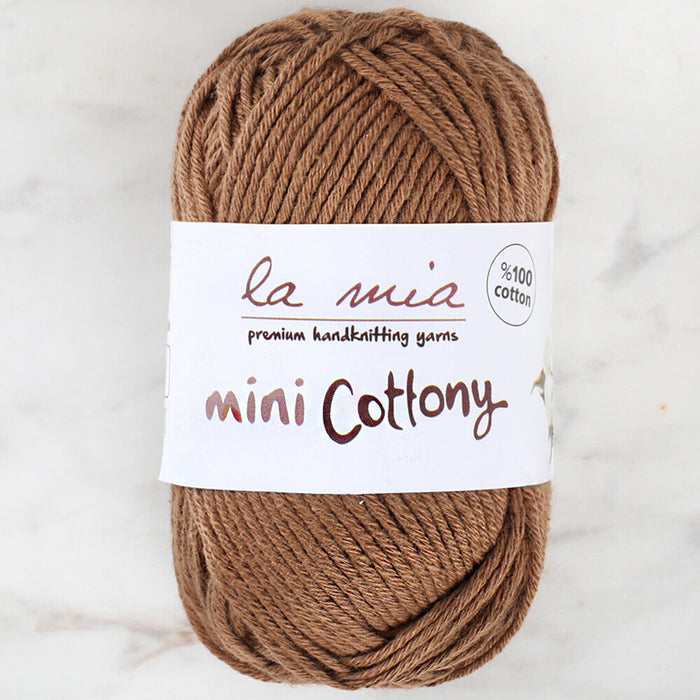 La Mia Mini Cottony 25 g Baby Yarn, Light Brown - L199