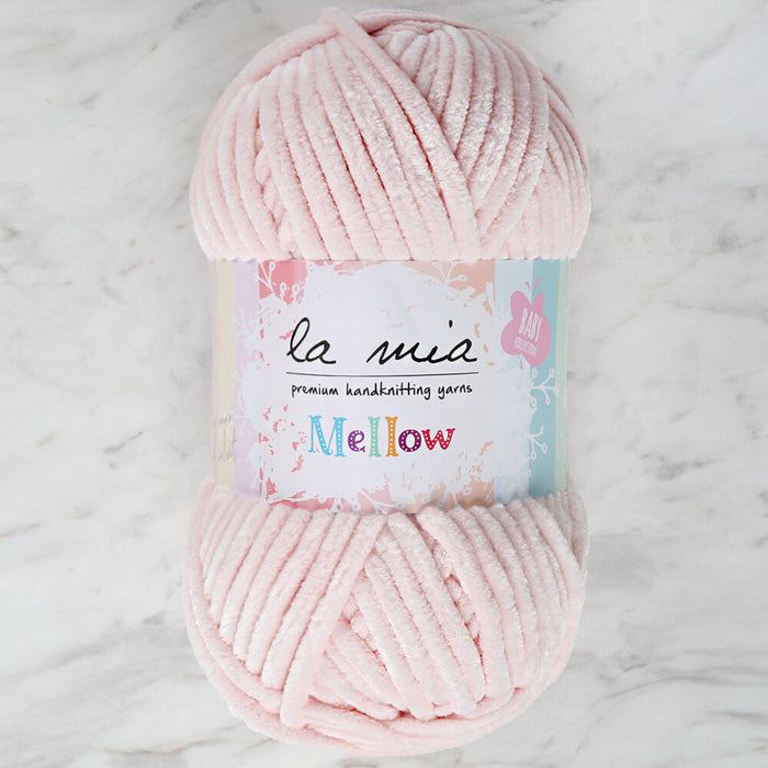 La Mia Mellow Chenille Yarn, Pink - 953