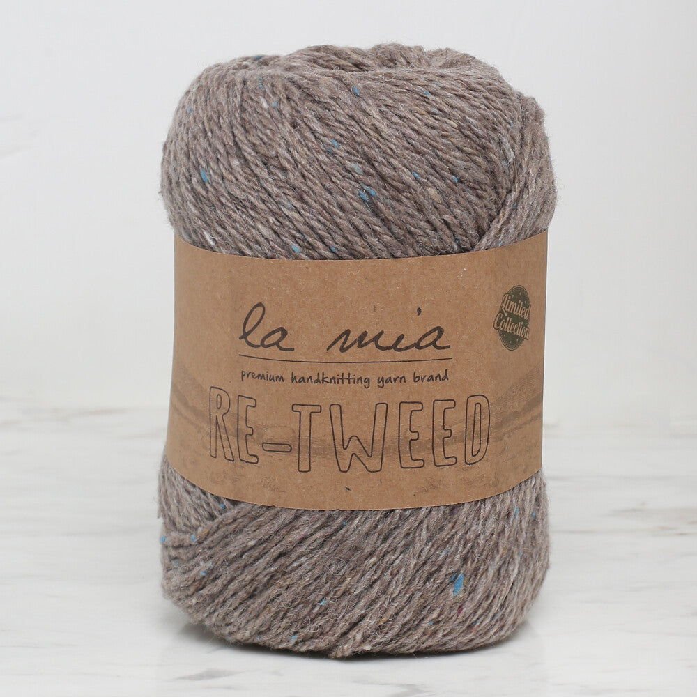 La Mia Re-Tweed Melange Yarn, Brown- L123
