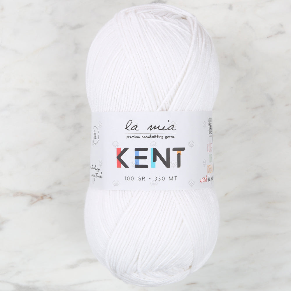 La Mia Kent Hand Knitting Yarn,White - L001