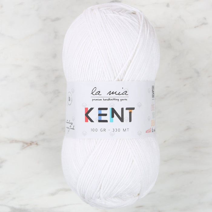 La Mia Kent Hand Knitting Yarn,White - L001